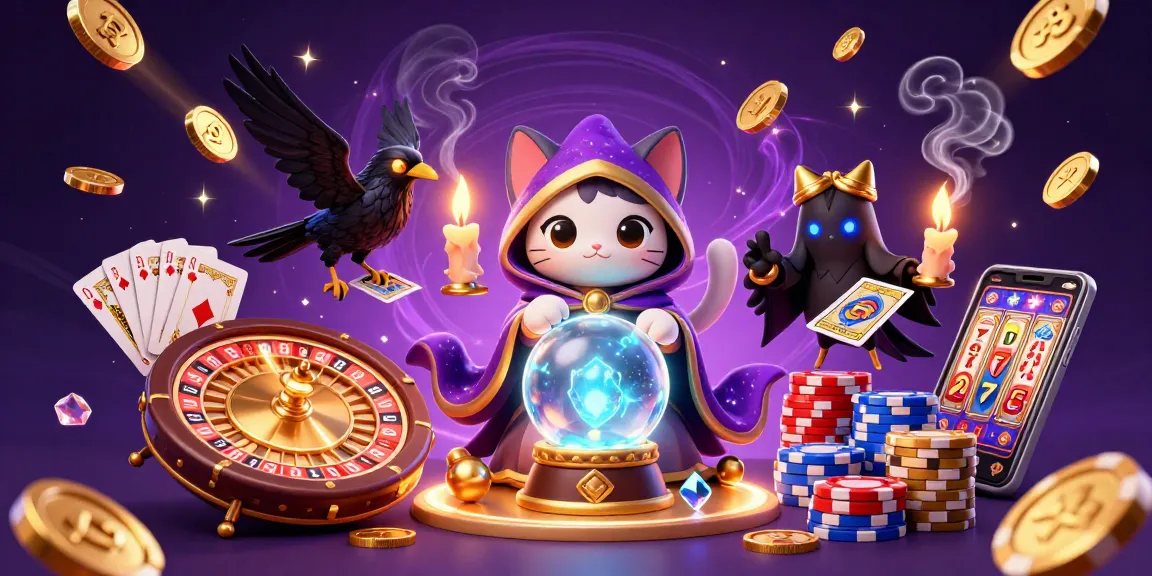 Experience the excitement of iwin casino games with a vibrant, mystical digital illustration.