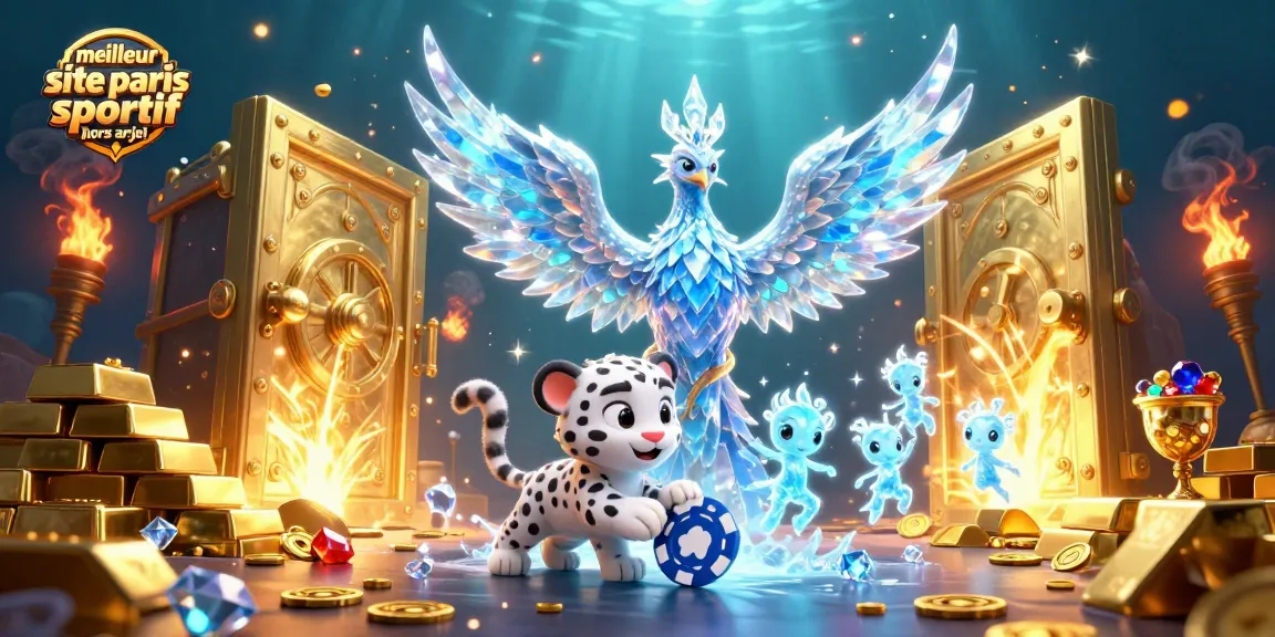 Meilleur site paris sportif hors arjel avec un phoenix de glace, des joyaux et des jets de lumière.