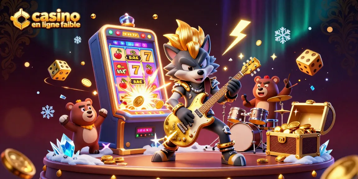 Gagnez des jackpots avec un casino en ligne fiable entouré d'éléments de jeux animés.
