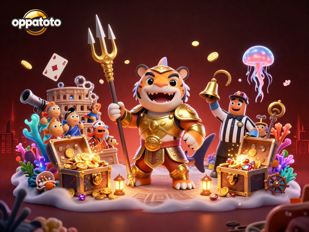 Capture action with oppatoto's exclusive togel insights amid 3D underwater casino excitement.